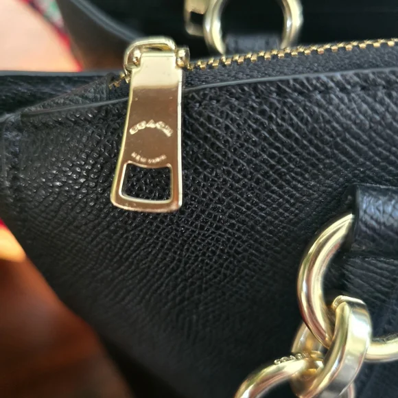 Coach Black Leather Tote Bag - Picture 8 of 11